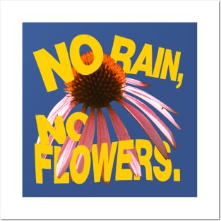 No Rain No Flowers Posters and Art